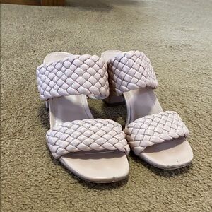 Steve Madden Women's Braided Heels- Light Pink